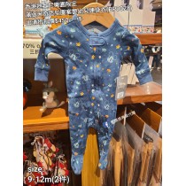 (出清) 香港迪士尼樂園限定 滿版米奇 造型圖案嬰幼兒絨毛連身衣 (BP0028)